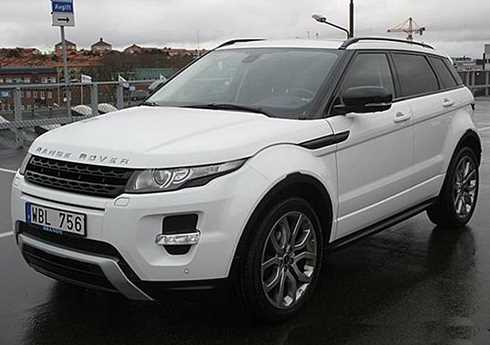 Vit Range Rover Evoque stulen i Märsta norr om Stockholm